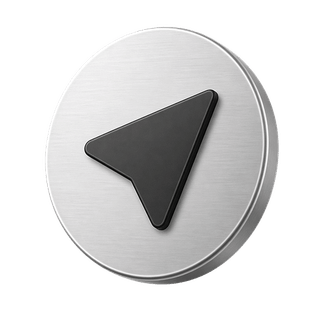 Decorative 3D arrow icon for sending, shown on the contact us page