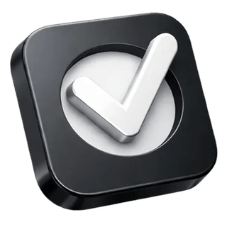 Three-dimensional approval check mark icon featured on the Marquis Fundwick about page